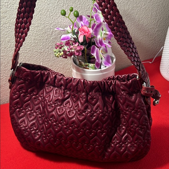 Brighton Leather Elegant Burgundy Shoulder Bag - Picture 16 of 16